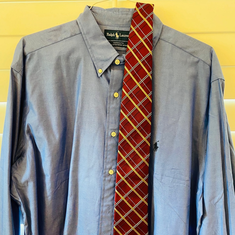 Ralph Lauren dress shirt with tie bundle